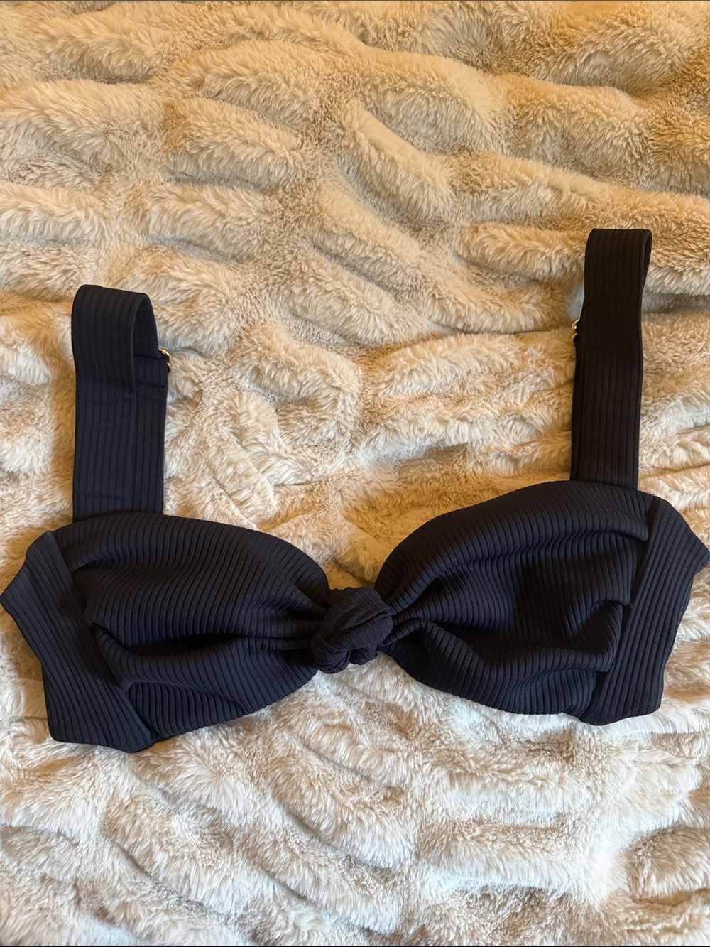 Montce Hayden Bikini Top in Black Rib